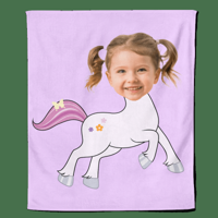 Cartoon Fleecedeken Unicorn - Pillow Buddies