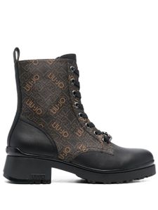 LIU JO bottines New Nancy à motif monogrammé - Noir