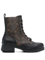 LIU JO bottines New Nancy à motif monogrammé - Noir