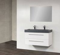 Badkamermeubel Exclusive Black Stone 100 cm Wit Badkamermeubel Exclusive Black Stone 100 cm Wit