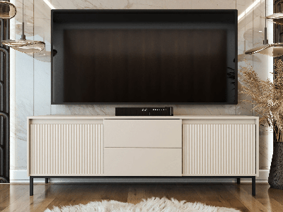 Tv-meubel OZI 2 deuren 2 lades kasjmier
