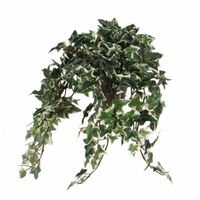 Hedera klimop kunstplant groen in grijze sierpot L45 x B25 x H25 cm   - - thumbnail