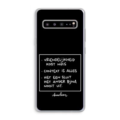 Mijn Motto's: Samsung Galaxy S10 5G Transparant Hoesje