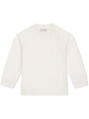 Dolce & Gabbana Kids sweat à logo DG en jacquard - Blanc
