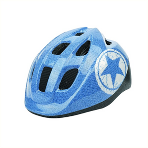 Polisport kinderhelm jeans. maat: s (52/56 cm), kleur: blauww