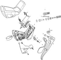 Sram rem- / schakelhendel "apex 1" br.lever "apex 1" alu,left,sil./black - thumbnail