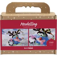 Creativ Company Mini hobbyset boetseren, rendiermonster, diverse kleuren, 1 doos