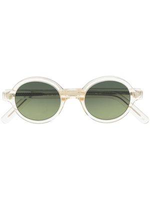 L.G.R lunettes de soleil à monture ronde transparente - Blanc