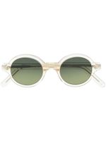 L.G.R lunettes de soleil à monture ronde transparente - Blanc
