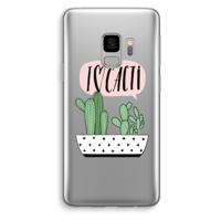 I love cacti: Samsung Galaxy S9 Transparant Hoesje