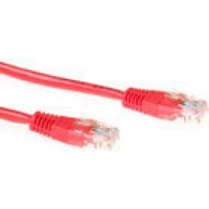 ACT Rode 10 meter U/UTP CAT5E patchkabel met RJ45 connectoren