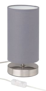 Tafellamp Charly 1xE14 max 40Watt in chroom met grijs