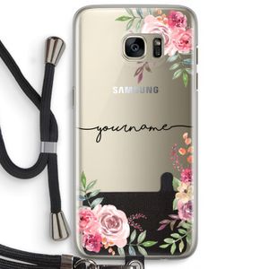 Rozen: Samsung Galaxy S7 Edge Transparant Hoesje met koord
