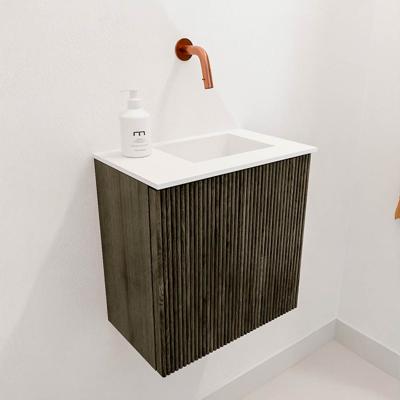 Toiletmeubel Mondiaz Joya | 40 cm | Meubelkleur Shadow | Faye wastafel Talc Rechts | Zonder kraangat(en) Toiletmeubel Mondiaz Joya | 40 cm | Meubelkleur Shadow | Faye wastafel Talc Rechts | Zonder kraangat(en)