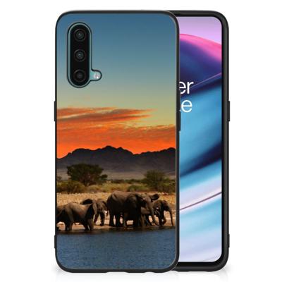 OnePlus Nord CE 5G Dierenprint Telefoonhoesje Olifanten