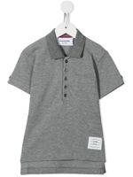 Thom Browne Kids polo à manches courtes - Gris