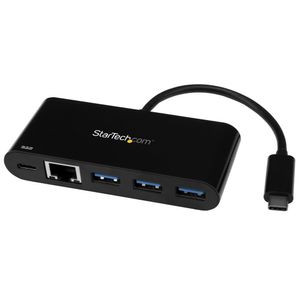 StarTech.com USB-C naar Ethernet adapter met 3 poorts USB 3.0 hub en Power Delivery