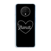 Friends heart black: OnePlus 7T Transparant Hoesje Friends heart black: OnePlus 7T Transparant Hoesje