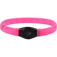 Visio Light Led Halsband Jumbo Roze 35 tot 64 centimeter lengte x 7 mm breedt Flamingo Roos - thumbnail