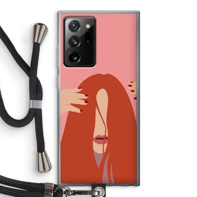 Woke up like this: Samsung Galaxy Note 20 Ultra / Note 20 Ultra 5G Transparant Hoesje met koord
