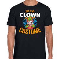 Clown costume halloween verkleed t-shirt zwart voor heren 2XL  -