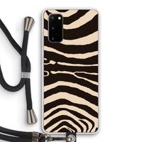Arizona Zebra: Samsung Galaxy S20 Transparant Hoesje met koord