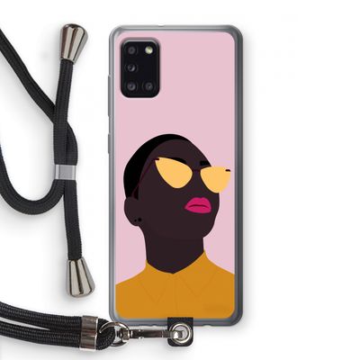 Yellow glasses: Samsung Galaxy A31 Transparant Hoesje met koord