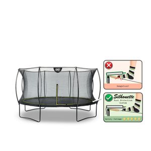 Exit Silhouette trampoline met net - Ø 427 cm - Zwart