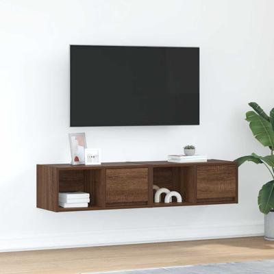 Tv-meubelen 2 st 60x31x25,5 cm bewerkt hout bruin eikenkleurig