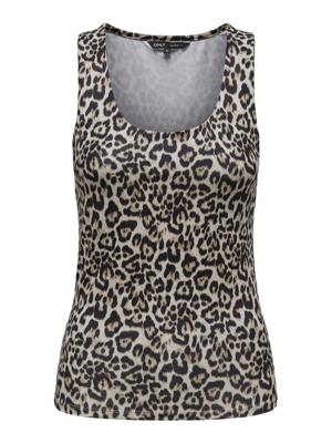 Only Onllone Aop Leo 2-way S/l Top Jrs Cloud Dancer Leo Aop