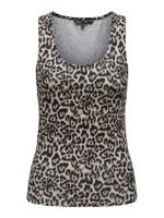 Only Onllone Aop Leo 2-way S/l Top Jrs Cloud Dancer Leo Aop