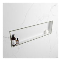 Wandnis Solid Surface Easy | In- en opbouw | 30x90x8 cm | 1 vak | Army/Talc