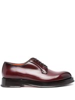 Santoni calf leather derby shoes - Rouge