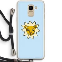Kleine leeuw: Samsung Galaxy J6 (2018) Transparant Hoesje met koord