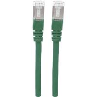 Intellinet 740654 RJ45 Netwerkkabel, patchkabel CAT 6A S/FTP 0.50 m Groen Folie afscherming, Afscherming gevlochten, Afgeschermd, Halogeenvrij 1 stuk(s)