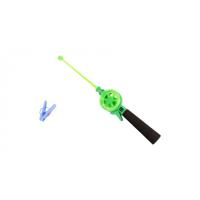 Gerkimex Krabhengel/vishengel - voor krabbetjes - groen - 39 cm - strand speelgoed