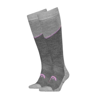 HEAD Skisokken Kneehigh 2-pack Light Grey Melange / Lilac-31/34