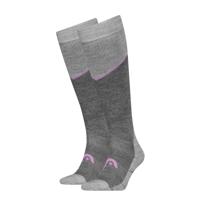 HEAD Skisokken Kneehigh 2-pack Light Grey Melange / Lilac-31/34 HEAD Skisokken Kneehigh 2-pack Light Grey Melange / Lilac-31/34