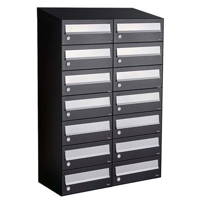 Allux Hive Set 2-Breed, 7-Hoog Met Dak Zwart - 40030070_2x7d