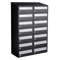 Allux Hive Set 2-Breed, 7-Hoog Met Dak Zwart - 40030070_2x7d