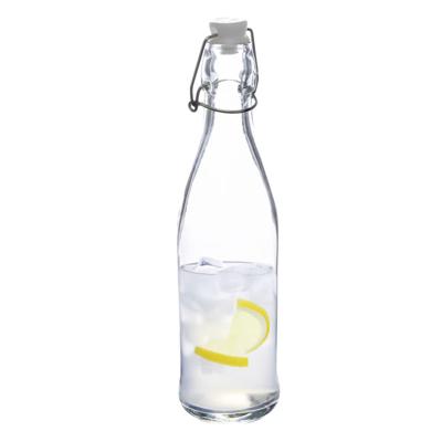 5Five Beugelfles/weckfles - glas - transparant - luchtdicht - 0.5 liter - waterfles - limonade