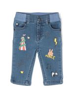 Stella McCartney Kids jean à imprimé graphique - Bleu