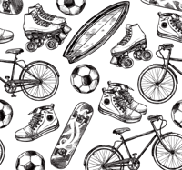 Sportspullen Vintage behang Sportspullen Vintage behang
