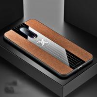 Voor OPPO R17 PRO XINLI stiksels doek Textue schokbestendig TPU beschermhoes (bruin)