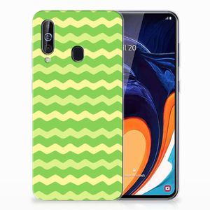 Samsung Galaxy A60 TPU bumper Waves Green