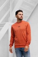 EA7 Emporio Armani 8NPM30 Sweater Heren Oranje - Maat M - Kleur: Oranje | Soccerfanshop