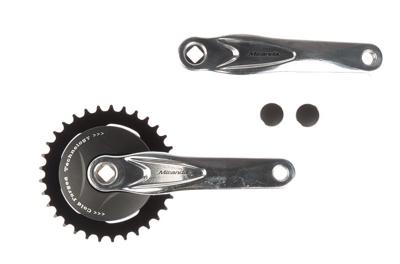 Miranda alfa 1 crankstel met disc 95mm 33 tands gepolijst zwart 572333