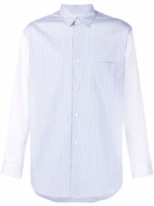 Comme Des Garçons Shirt chemise rayée à manches longues - Bleu