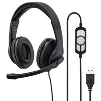Hama On Ear headset Computer Kabel Stereo Zwart Volumeregeling, Microfoon uitschakelbaar (mute)