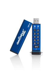 iStorage datAshur® PRO USB-stick 64 GB Blauw IS-FL-DA3-256-64 USB-A 3.2 Gen 1